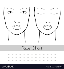 woman face chart portrait female face with open