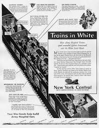 Trains In White Ad From New York Central Train Army Nurse Army