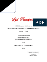 Pokok perkara adalah islam, tiangnya adalah shalat, dan puncak perkaranya adalah jihad (hr. Sijil Kedudukan Dlm Kelas