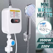 Alat pemanas air membutuhkan daya listrik yang cukup besar, yaitu sekitar 350 hingga 500 watt. Pemanas Air Listrik Tanpa Tangki 3500w 3s Pemanas Air Elektrik Kamar Mandi Kit Lcd Tampilan Suhu Digital Berbagai Perlindungan Lazada Indonesia