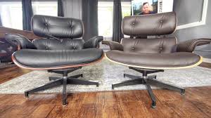 Cheap Vs Expensive Herman Miller Eames Replica Chairs Top Grain Vs Pu Leather Youtube Eames Chair Replica Eames Lounge Chair Replica Eames