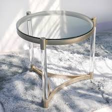 4.3 out of 5 stars 80. Creative Luxury Glass Table Small Round Coffee Table Living Room Mirror Side Table Tempered Glass Iron Acrylic Frame 60x45cm Cafe Tables Aliexpress