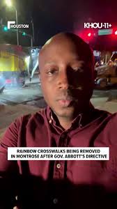 Crews began removing the rainbow crosswalks overnight in Montrose, leading  to protests and arrests after Gov. Abbott's new directive.  https://www.khou.com/article/news/local/houston-montrose-crosswalk-removal/285-bc0b6fe7-2086-4f2f-b4a5-620b00aaf137  ...