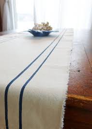 Table Runner With Grain Sack Stripes Cream Cotton Table Runner With Stripes Multiples Lengths 14 Inch Wide Table Runner With Stripes Grain Sack Table Runners Paint Colors Benjamin Moore