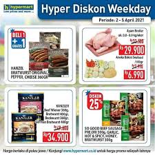 Gerainya tersebar hampir di seluruh mall. Promo Hypermart Weekday 5 April 2021 Diskonan Hari Senin