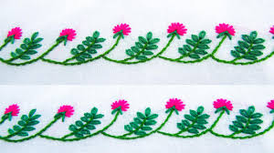 I propose to perform a lazy daisy. Border Line Design Lazy Daisy Flower Stitch My Hand Embroidery Embroidery