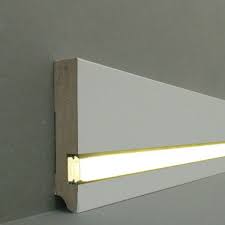 Licht Fussleisten Licht Sockelleisten Gera Mdf Foliert 721 1996l Weiss Led Fussleisten Und Led Sockelleisten Beleuchtung Indirekte Beleuchtung