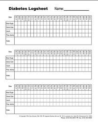 Printable Diabetes Logsheets Integrated Diabetes Services