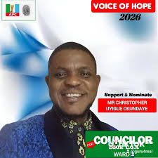 Let's arise and support God's time in ward 2, #CUO4councillor,  #Godstimehascome
