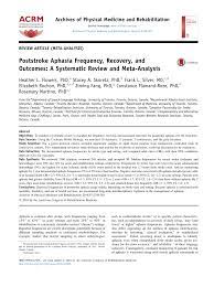 We did not find results for: Pdf Poststroke Aphasia Frequency Recovery And Outcomes A Systematic Review And Meta Analysis
