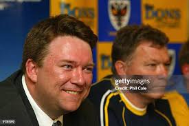 Wimbledon chairman Kris Stewart speakes during a press conference... News  Photo