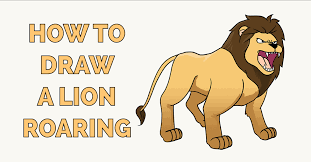 Draw the lion's two front legs. How To Draw A Lion Roaring Really Easy Drawing Tutorial