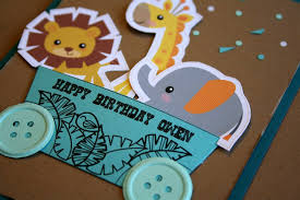 The toy truck and green star paper is layered on top of white and tan card stock. Baby Boy Birthday Greeting Card Novocom Top