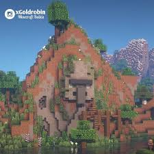 I've got some creative statue builds to share with you below. Goldrobin Minecraft Builder On Instagram A Villager Chiseled Into A Mountain Who Could He Have Minecraft Minecraft Building Minecraft Architecture