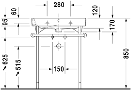 the standard height of the sink from