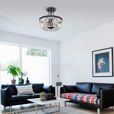 Your satisfaction with your home decoration is always our. First Lighting Achenar Crystal 3 Light Semi Flush Mount Walmart Com Walmart Com