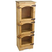 small rustic pine storage cabinet for