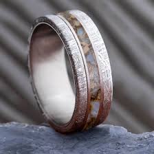 Maybe you would like to learn more about one of these? Unique Men S Ring With Dinosaur Bone Meteorite Edges 1855 Jewelry By Johan