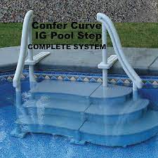 Confer Plastics Curve Above Ground Pool Step System 191 99 Above Ground Pool Steps Pool Steps Above Ground Pool