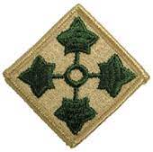 Save on counted cross stitch patterns! 4th Infantry Division Patch