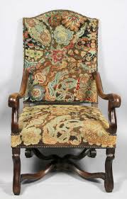 Flemish Baroque Walnut And Needlepoint Armchair Armchair Chair Fabric Miniature Chair