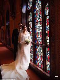 Pictured Emmy Rossum Weds Mr Robot Creator Sam Esmail In Nyc Famous Wedding Dresses Celebrity Bride Celebrity Wedding Dresses