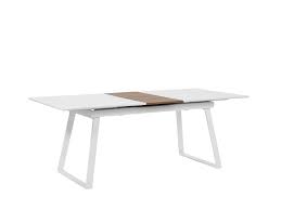Table conçue par la marque espagnole mobliberica. Table 160 X 90 Cm Plateau Extensible Blanc Et Bois Clair Kaluna Beliani Fr