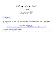 Ice Spice Leaks Are Real?