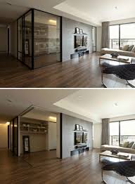 retractable walls for flexible living apartment design house design living room kitchen partition
