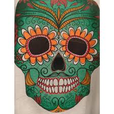 Débardeur tête de mort, crane pour femme. Tee Shirt Santa Muerte