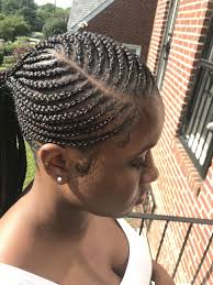 Feedin Cornrows Into A Low Ponytail Low Ponytail Hairstyles Cornrow Ponytail Low Ponytail