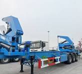 20FT/40FT Container Flatbed Container Truck Semi Trailer with Fuwa Axles