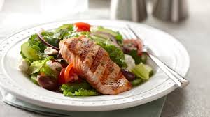 Poached salmon with green and yellow beans. Curtis Stone Does Lunch