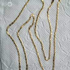 18k gold is usually the most pure form of gold used for rings, watches and other wearable jewelry. 18 Karat Tested Solid Gold Necklace Blade Tiny Design In Lagos Island Eko Jewelry Neslon Gold Gold Jiji Ng