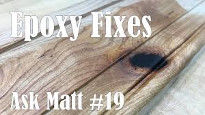 Make sure the gap is clean and dry, then squeeze a thin, even bead of caulk into the space. Filling Voids Cracks And Defects In Wood With Epoxy Ask Matt 19 Youtube