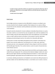 › college should be free article. Balanced Opinion Essay Ielts 9