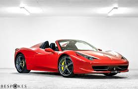 The exquisite styling and thrilling acceleration of this ferrari both cause equal head turning from passersby. Ferrari 458 Spider Hire Nationwide Delivery Bespokes