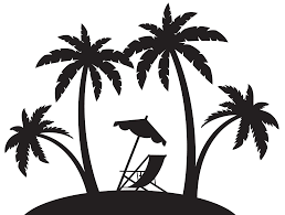 Beach Black And White Palm Tree Clip Art Palms And Beach Chair Silhouette Png Clip Art Gallery Yopriceville High Quality Images And Trans Palm Tree Silhouette Silhouette Clip Art Beach Silhouette