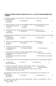Soal latihan pkn kelas 6 tentang hak kewajiban dan tanggung jawab. Soal Pkn Sd Tentang Hak Dan Kewajiban Dalam Musyawarah Jawabanku Id