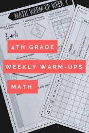Are You Looking For Morning Work Activities For Your 4th Grade Students Check Out This 36 Week Teks Based Warm Math Review Math Elementary Teaching Resources