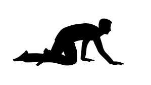 Crawling Businessman Silhouette On White By Se5d Videohive Silhouette of a man crawling on arid land. inr