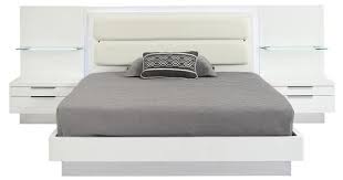 Ally White Queen Platform Bed W Nightstands El Dorado Furniture King Platform Bed Queen Platform Bed Platform Bed