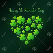 Affordable and search from millions of royalty free images, photos and vectors. Happy St Patrick S Day Vector Illustration Irish Shamrocks Concept Heart On Dark Background Royalty Free Cliparts Vectors And Stock Illustration Image 96840674