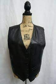 Women S Vintage Leather Biker Waistcoat Gilet Vest Size 12 Eb694 Fashion Clothing Shoes Accessories Womensclothing Co Vintage Ladies Vintage Leather Vest