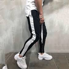 Black And White Striped Pants Mens Men S Black White Striped Track Pants Please View Size Chart Before Purchase Free World Wide Shipping Mens Sweatpants Mens Streetwear Mens Pants Casual