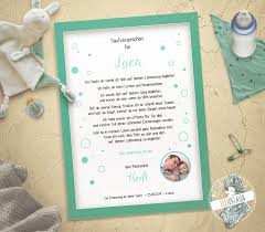 Die ganze familie versammelt sich, um die glückwünsche auszusprechen und die lang ersehnten geschenke zu überreichen, da darf man als taufpate nicht. Patenbrief Geschenk Taufe Patenurkunde Taufpate Feenstaub At Shop Zur Taufe Schone Spruche Zur Taufe Taufpate