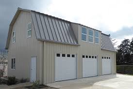 Garage designs for garages with living room where you reach the main level. Apex Metal Building Systems