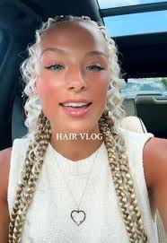 Blonde Gymnast Influencer Braids