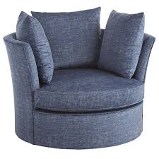 Ike Navy Blue Oversized Swivel Chair Pier 1 Imports Swivel Chair Chair Makeover Swivel Chair Living Room