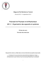 (les fuseaux étant de faible amplitude, ils ne sont pas clairement visibles). Spr Ue3 1 Poly Cours Et Exercices